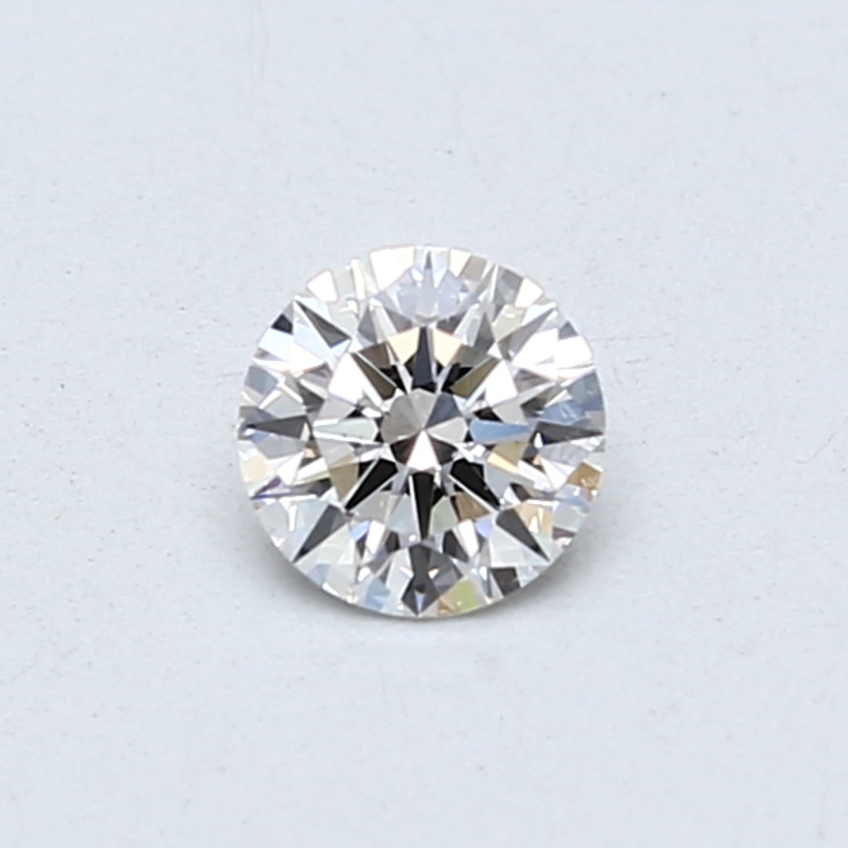 Actual 0.34 carat G Round lab-grown diamond